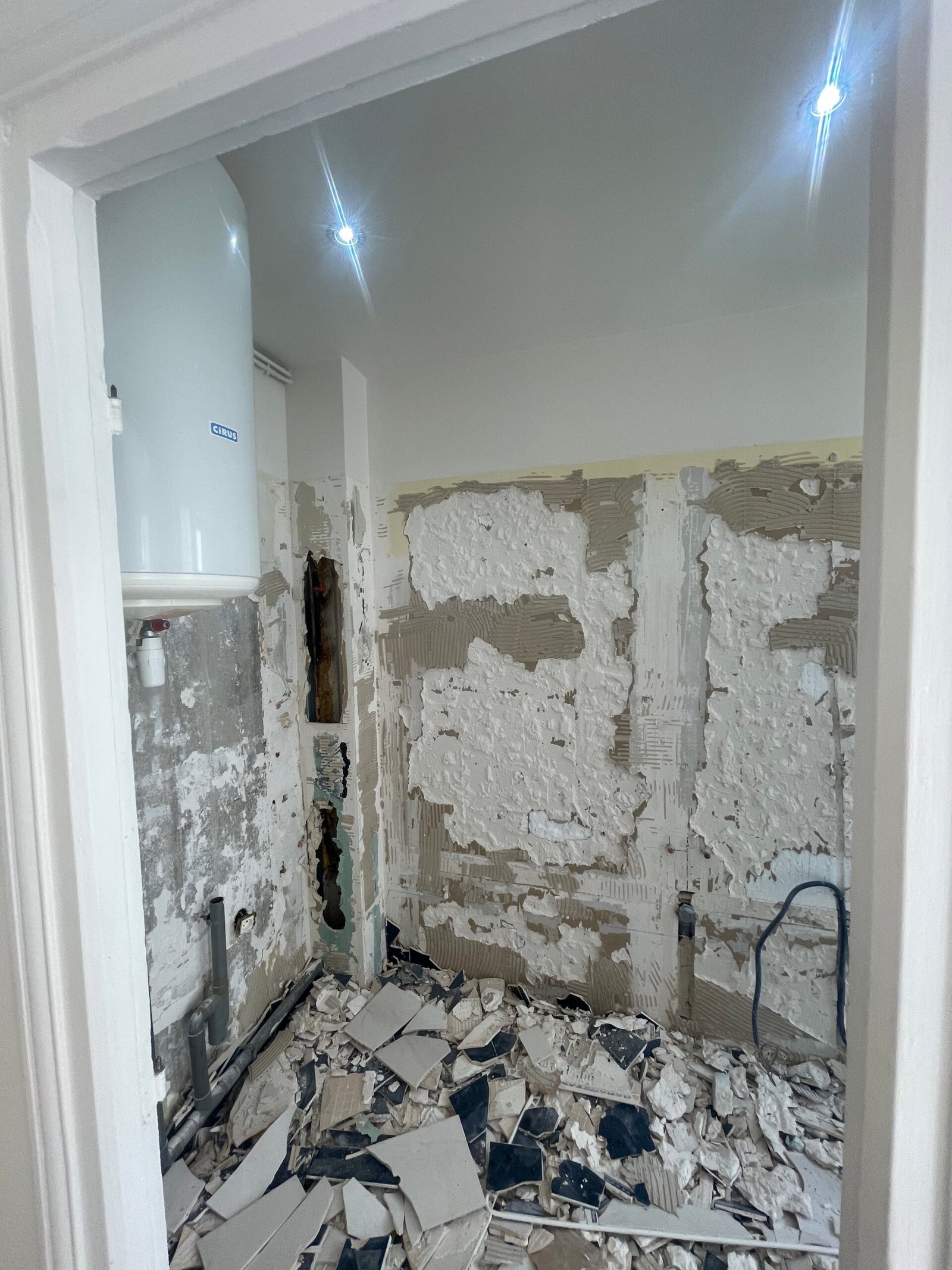 État du chantier après dépose