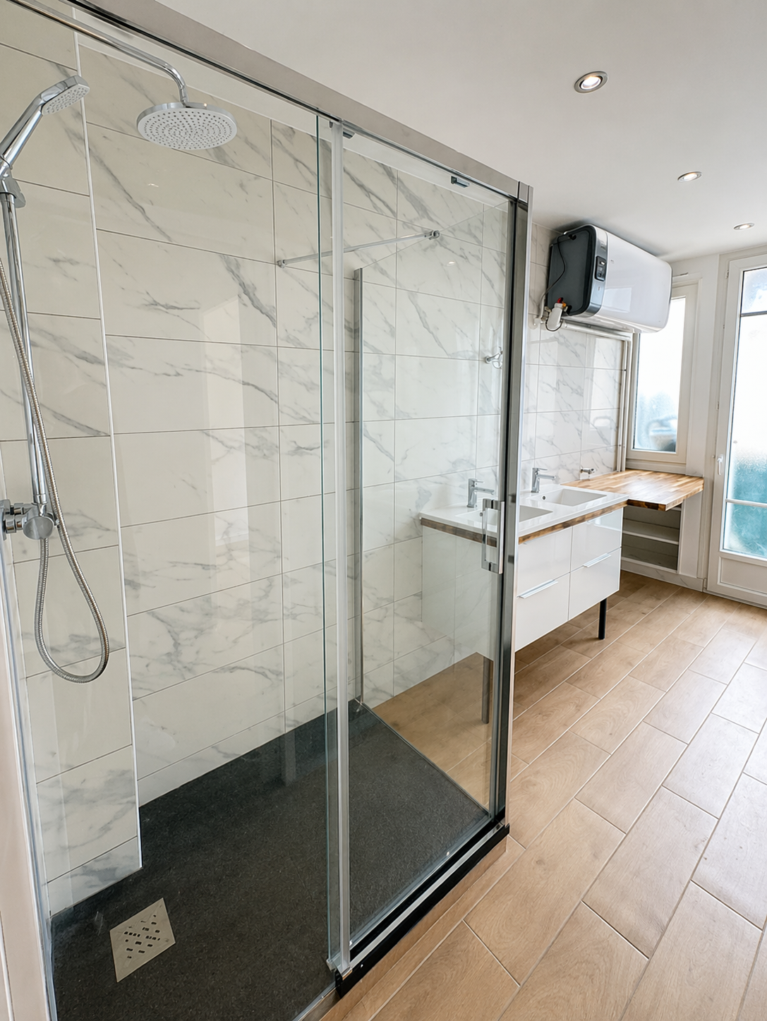 Salle de bain rénovée, Boulogne-Billancourt