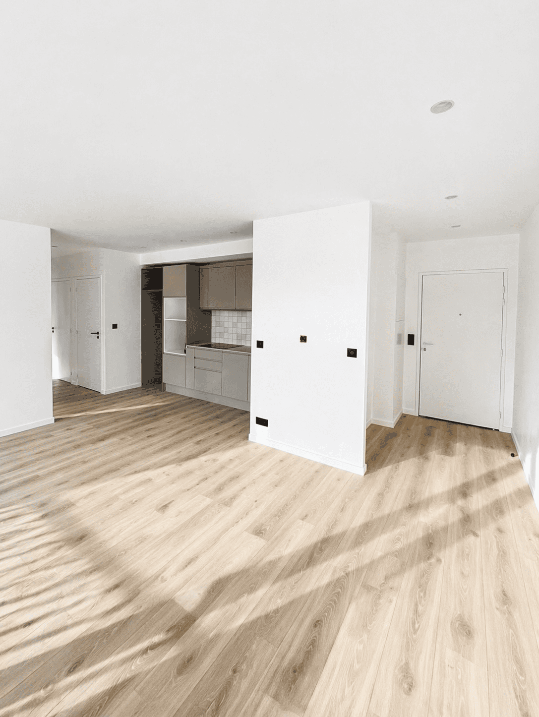 Salon rénové dans un appartement rafraîchi à Saclay